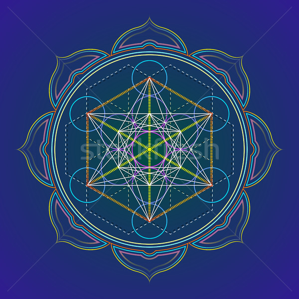 color mandala sacred geometry illustration Stock photo © TRIKONA