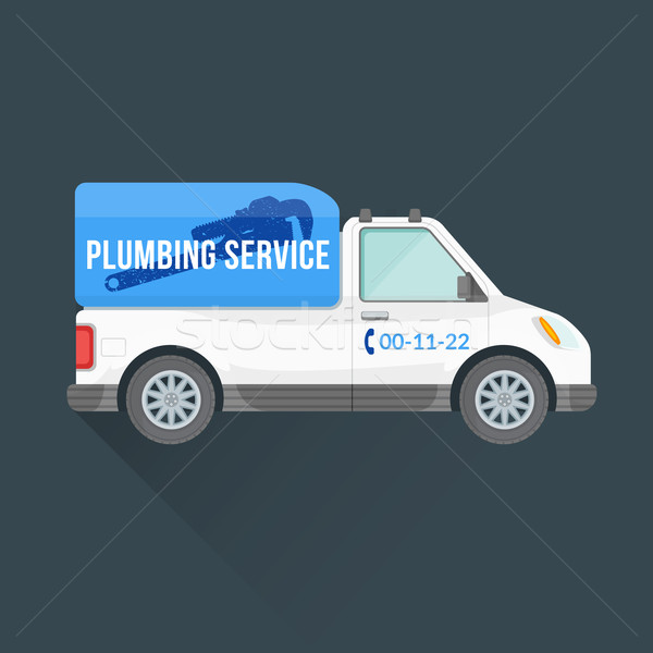 Stock photo: plumbing express service cargo vehicle