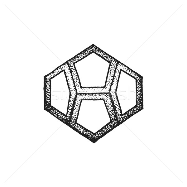 hand drawn dotted style polyhedron illustration
 Stock photo © TRIKONA