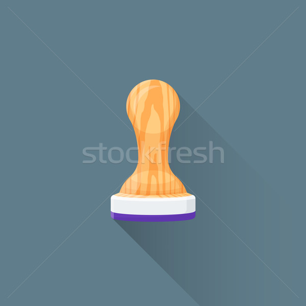 Vecteur bureau tampon outil illustration icône [[stock_photo]] © TRIKONA