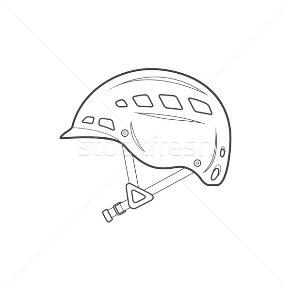 outline alpinism equipment helmet icon illustration Stock photo © TRIKONA