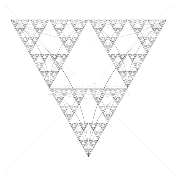 三角形 幾何 フラクタル 構造 ベクトル 黒 ストックフォト © TRIKONA