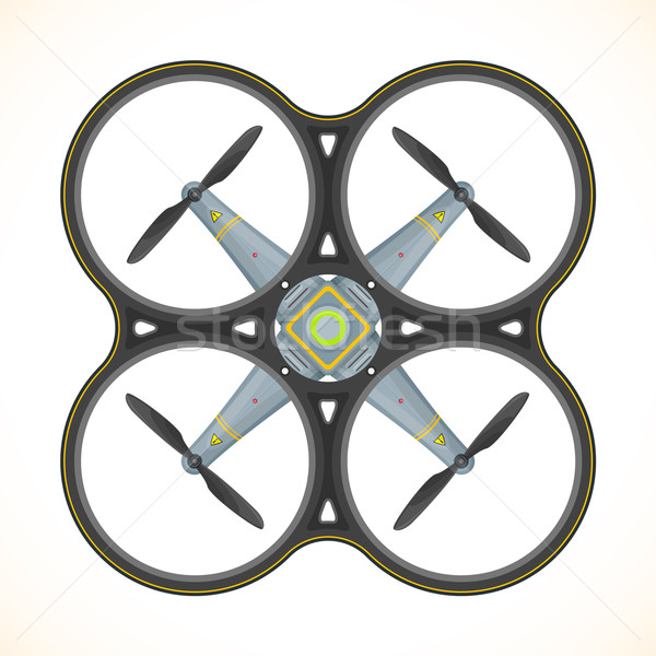 vector flat quadcopter drone illustration Stock photo © TRIKONA