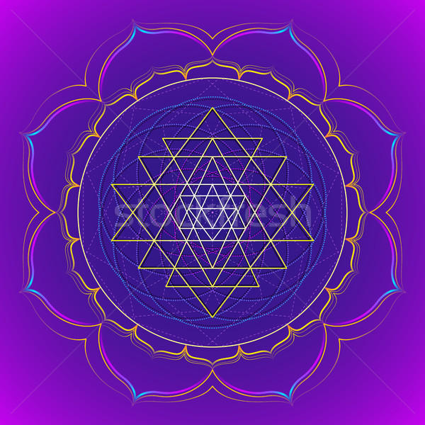 color mandala sacred geometry illustration Stock photo © TRIKONA