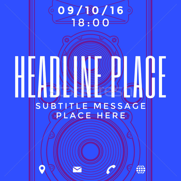 contemporary flyer minimal poster template
 Stock photo © TRIKONA