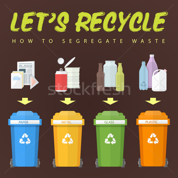let's recycle waste concept illustration
 Stock photo © TRIKONA