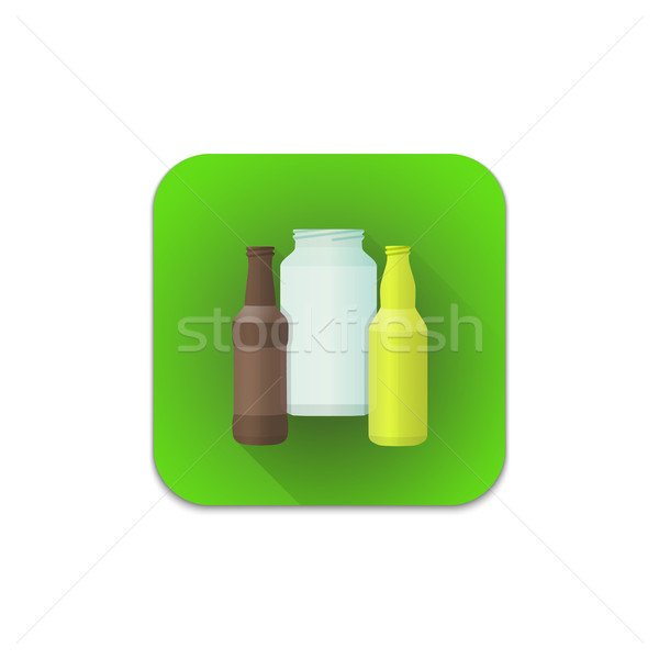 vector glass recycle waste icon
 Stock photo © TRIKONA