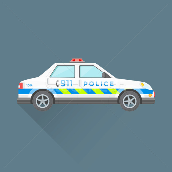 Polizei Notfall Service Auto Illustration Vektor Stock foto © TRIKONA