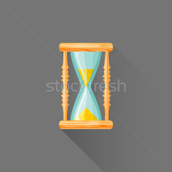 vector flat style wood sandglass illustration icon
 Stock photo © TRIKONA