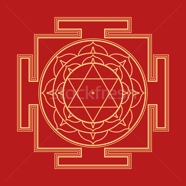 Schets illustratie vector goud hindoeïsme heilig Stockfoto © TRIKONA