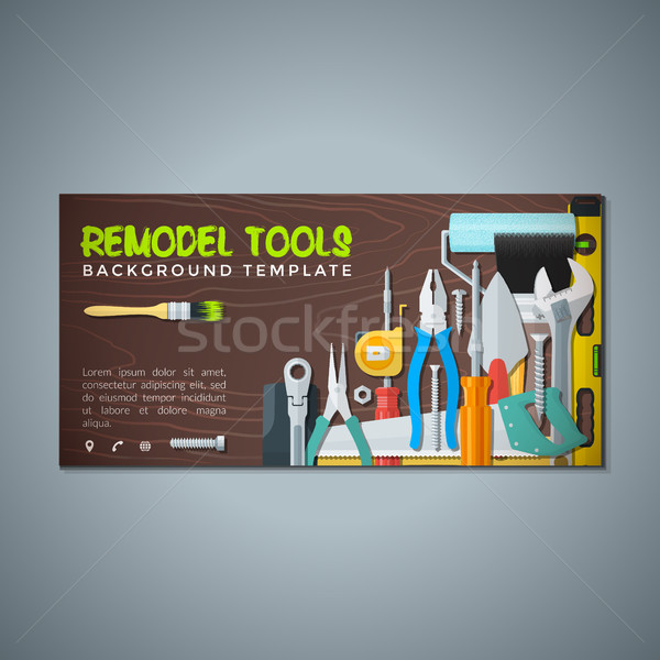 remodel tools backdrops banner templates Stock photo © TRIKONA