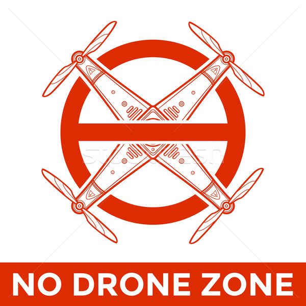 vector drone prohibited sign illustration
 Stock photo © TRIKONA