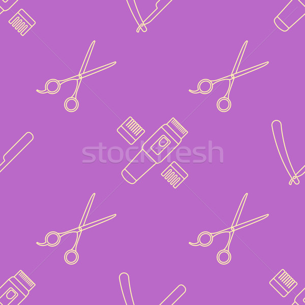 Salon de coiffure outils vecteur lumière [[stock_photo]] © TRIKONA