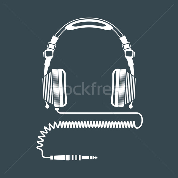 solid color big dj headphones device illustration
 Stock photo © TRIKONA