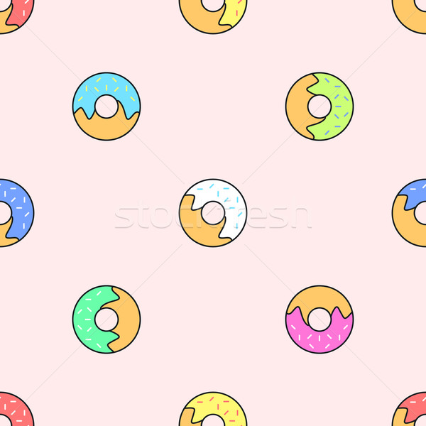 Donuts couleurs vecteur [[stock_photo]] © TRIKONA