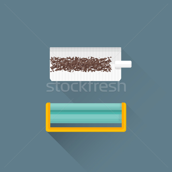 Vector tabaco cigarrillo máquina diseno Foto stock © TRIKONA
