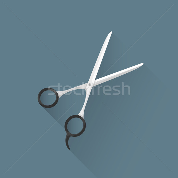 Vector peluquero tijeras ilustración icono Foto stock © TRIKONA