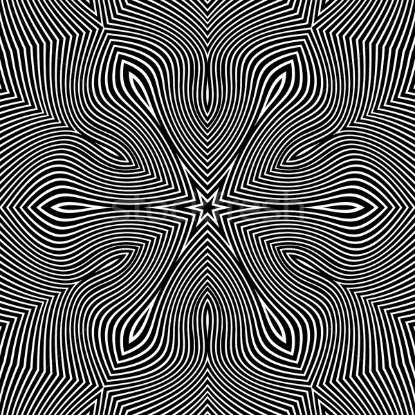 optical art abstract star seamless deco pattern Stock photo © TRIKONA