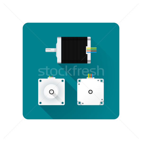 向量 電動 馬達 插圖 設計 商業照片 © TRIKONA