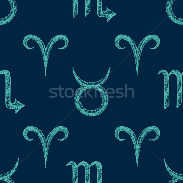 vector zodiac signs seamless pattern
 Stock photo © TRIKONA