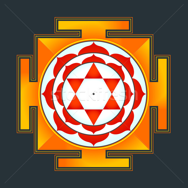 Renkli örnek vektör hinduizm diyagram Stok fotoğraf © TRIKONA