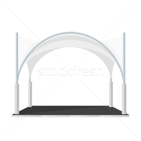 Foto stock: Tenda · ilustração · vetor · branco · cor