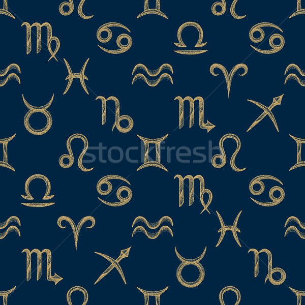 vector zodiac signs seamless pattern Stock photo © TRIKONA