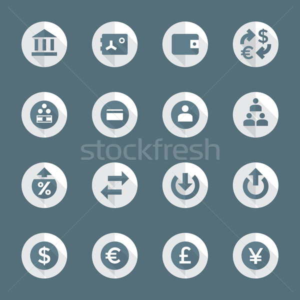 flat style various financial banking icons set
 Stock photo © TRIKONA