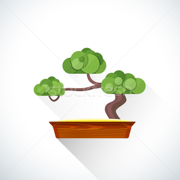 Vettore bonsai illustrazione icona colorato Foto d'archivio © TRIKONA