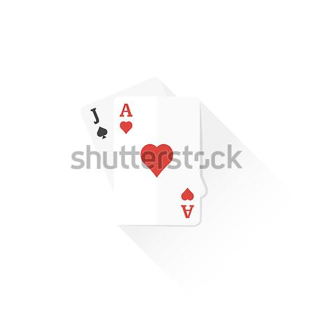 color playing cards black jack combination icon illustration
 Stock photo © TRIKONA