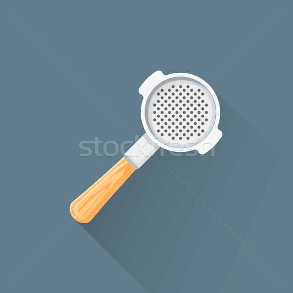 vector flat coffee barista portafilter illustration icon
 Stock photo © TRIKONA