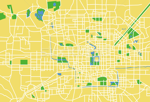 Peking Karte Stadt grünen städtischen Stoff Stock foto © tshooter