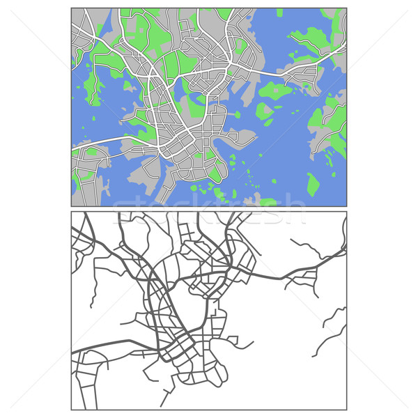 ヘルシンキ レイヤード 地図 市 通り 背景 ストックフォト © tshooter