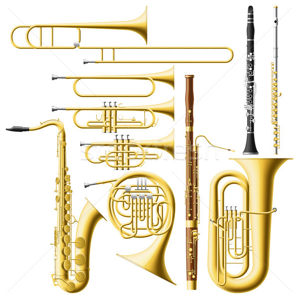 Wind trompet orkest fluit hoorn Stockfoto © tshooter
