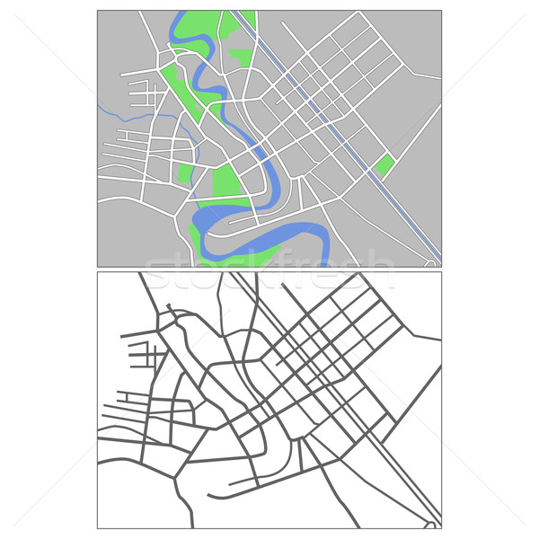 バグダッド レイヤード 地図 市 道路 都市 ストックフォト © tshooter