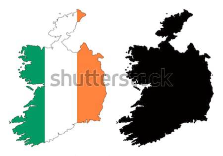 Irlandia Pokaż banderą podróży kraju rysunek Zdjęcia stock © tshooter