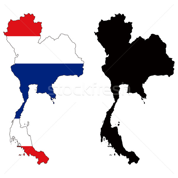 Tajlandia Pokaż banderą niebieski podróży kraju Zdjęcia stock © tshooter
