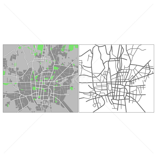 ストックフォト: テヘラン · レイヤード · 地図 · 市 · 背景 · 道路