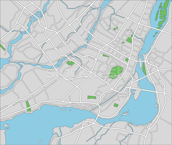 Montreal mapa ciudad calle verde Foto stock © tshooter