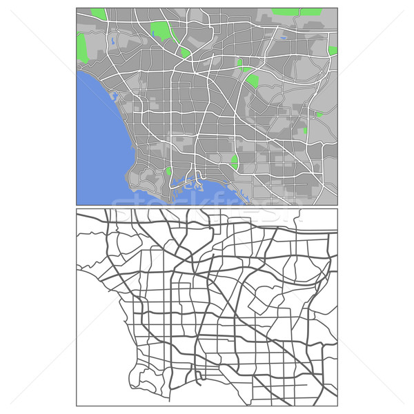 Los Ángeles mapa ciudad calle fondo Foto stock © tshooter