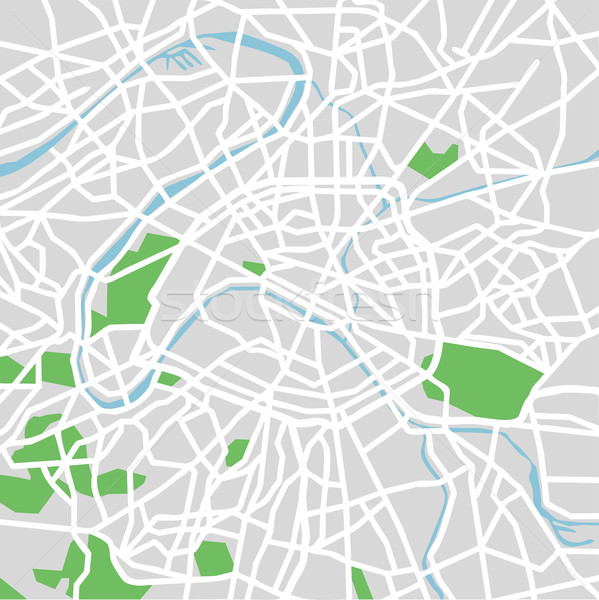 Paris Karte Stadt blau städtischen Stock foto © tshooter