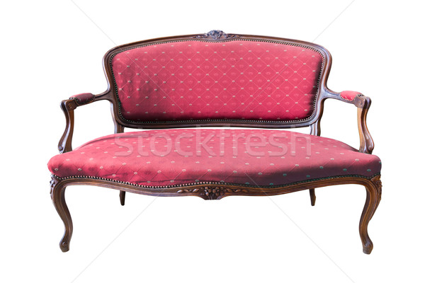 vintage red luxury armchair isolated with clipping path Stock photo © tungphoto