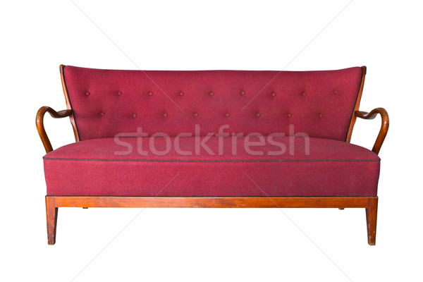 red sofa isolated with clipping path Stock photo © tungphoto