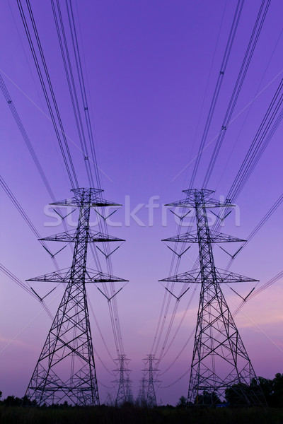 electrical high voltage power pylon Stock photo © tungphoto
