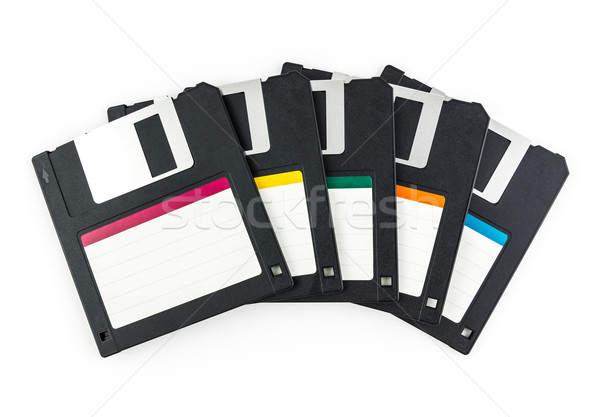 black diskette isolated on white background Stock photo © tungphoto