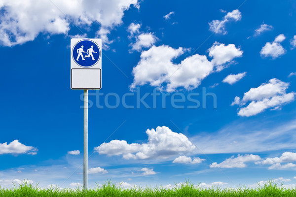 walk way sign against blue sky Stock photo © tungphoto