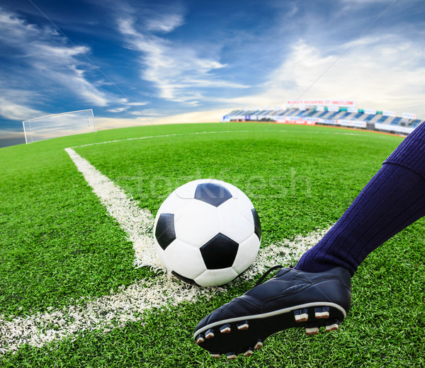Picior minge de fotbal fotbal sportiv fotbal Imagine de stoc © tungphoto