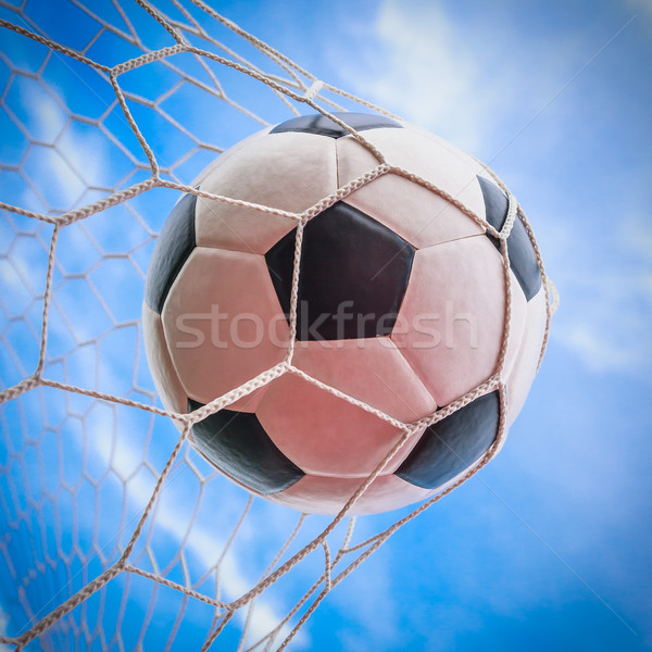 Stockfoto: Voetbal · doel · net · voetbal · sport · voetbal
