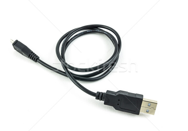Mikro usb kabel wtyczkę Zdjęcia stock © tungphoto