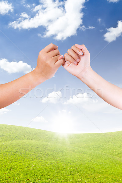 hand linking finger Stock photo © tungphoto